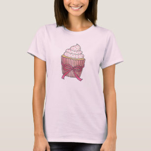 Pink Frosting Cupcake Dessert Foodie Bake Sale T-Shirt