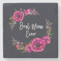 Pink Fuchsia Floral Poppies Wreath Best Mum Ever