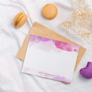 Pink Fuchsia Violet Watercolor Add Your Name Card