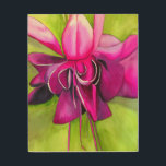 Pink Fuchsia watercolour pop art flower<br><div class="desc">From an original watercolour painting of a bright pink and purple Fuchsia tropical flower in close up macro style. This  floral artwork is colourful and bright and inspired by pop art and botanical art. Sure to add a pop of colour to your décor.</div>