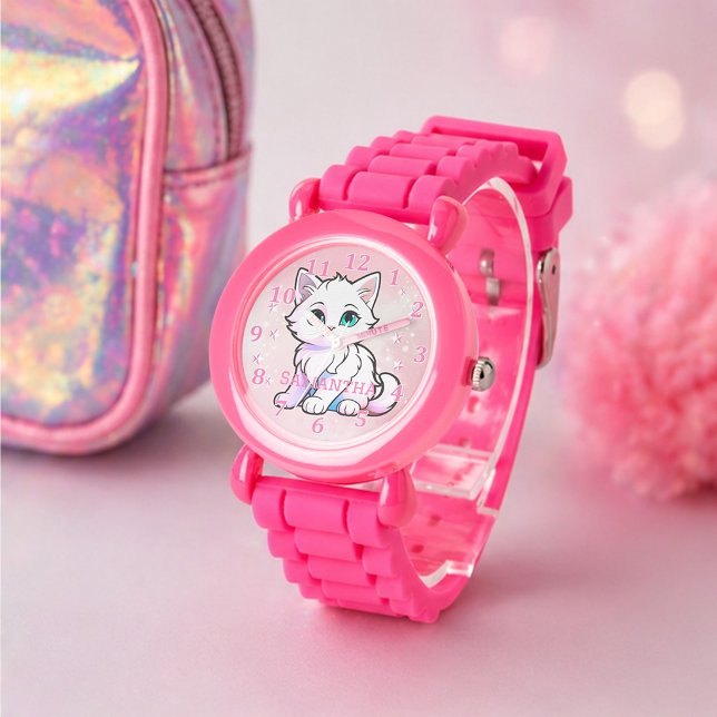 Pink Fun KItten Design Childrens Watch (Creator Uploaded)