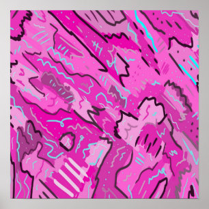 Pink! Fun with Abstract Art Poster