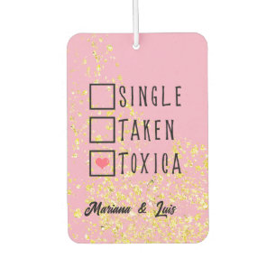 Pink Funny Spanish Personalised Name Car Floor Mat Air Freshener