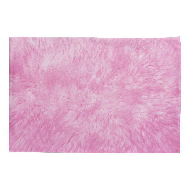 Pink Fur Frenzy Pillow Case (Back)