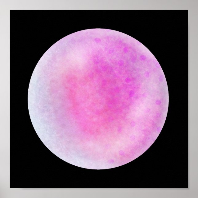 Pink Galaxy Orb – Pink and White Marble Print (Front)