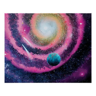 Pink Galaxy Poster