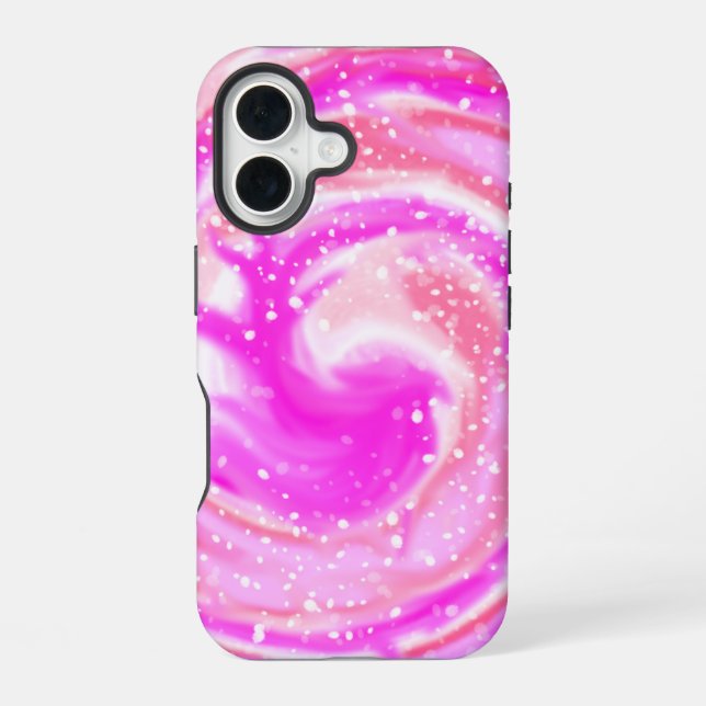 Pink Galaxy Swirl iPhone Case (Back)