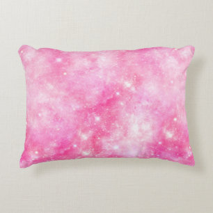 Pink Galaxy Universe Decorative Cushion