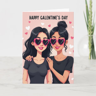 Pink Galentines Day Card