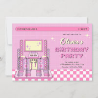 Pink Game Player Arcade Dance Machine birthday
