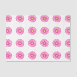 Pink Garbera Flower Pattern Tissue Paper