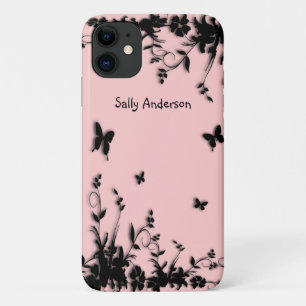 Pink Garden Butterfly Personal Case-Mate iPhone Case
