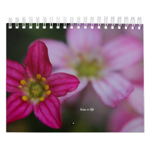Pink Garden Flowers Calendar
