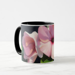 Pink Garden Flowers Floral Art Mug