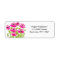 Pink Garden Poppy Flowers Avery Label