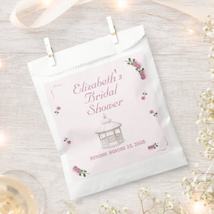 Pink Garden Tea-Party Bridal Shower Favour Bags