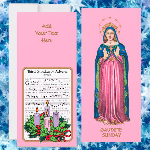 Pink Gaudete Sunday Standing BVM Advent