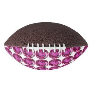 Pink Gem Pattern Football