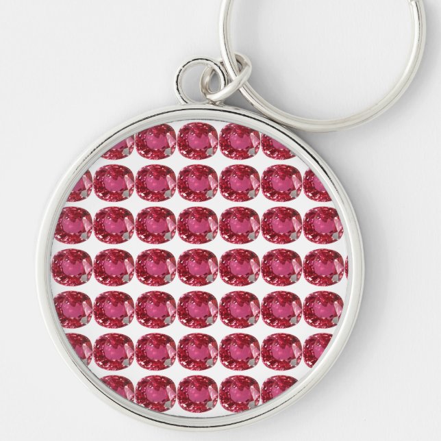 Pink Gemstone Key Ring (Front)