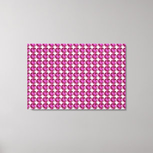 Pink Gemstone Pattern Canvas Print