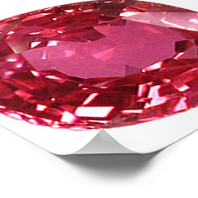 Pink Gemstone Poster (Corner)