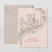 Pink, Gentle Koala Mum and Joey