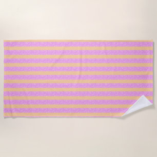 Pink Geometric  Beach Towel