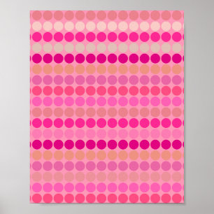 Pink Geometric Circles Poster