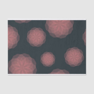 Pink, geometric, cool, trendy flower abstraction tissue paper