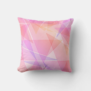 Pink Geometric Cushion