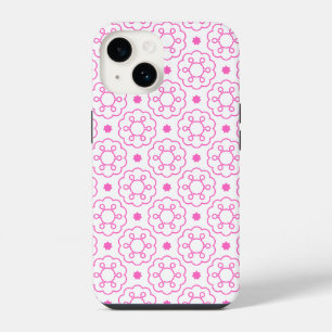 "Pink Geometric Floral" Modern Pattern Phone Case