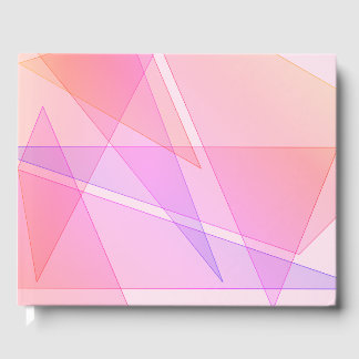 Pink Geometric  Guest Book