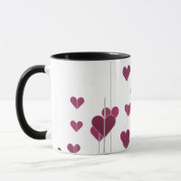 Pink Geometric Heart Arrows – Modern Romantic Comb