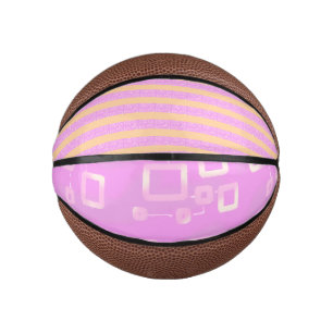 Pink Geometric  Mini Basketball