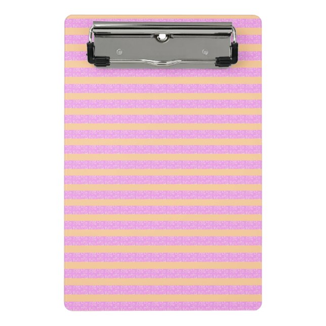 Pink Geometric  Mini Clipboard (Front)