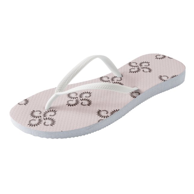 pink Geometric Pattern 3 Jandals (Angled)