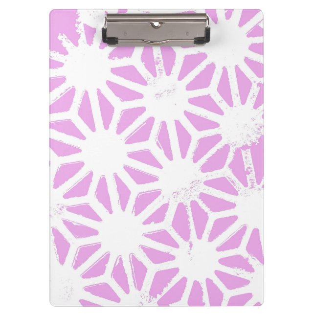 Pink geometric pattern clipboard (Front)
