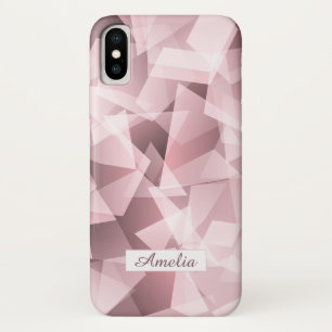 Pink Geometric Seamless Pattern Name Case-Mate iPhone Case