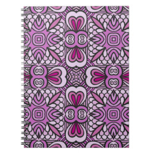 Pink Geometric Seamless Pattern Notebook