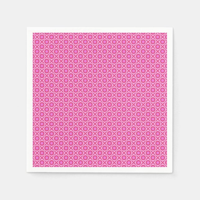 Pink Geometric Shapes Napkin (Front)