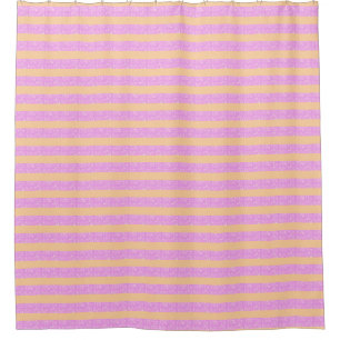 Pink Geometric  Shower Curtain