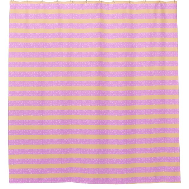 Pink Geometric  Shower Curtain (Front)