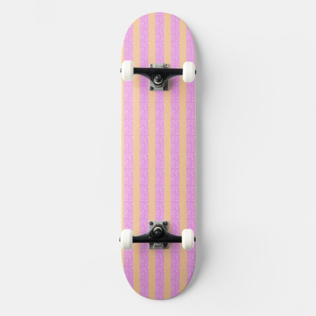 Pink Geometric  Skateboard (Front)