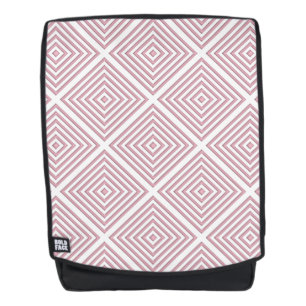 Pink Geometric Squares Backpack