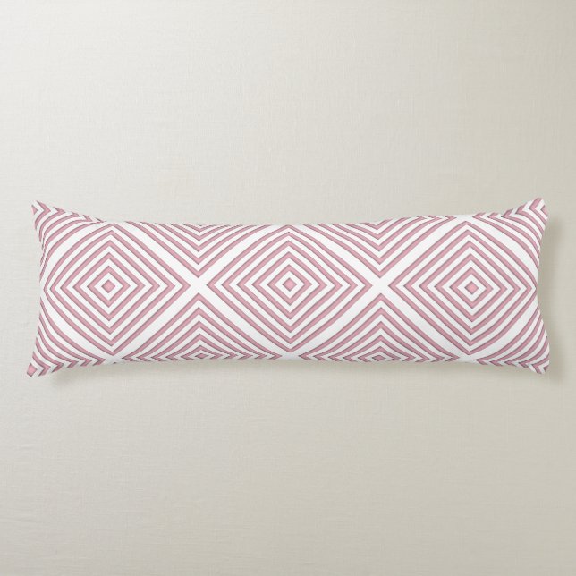 Pink Geometric Squares Body Cushion (Front)