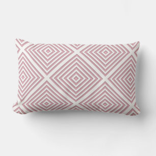 Pink Geometric Squares Lumbar Cushion