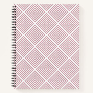 Pink Geometric Squares Notebook