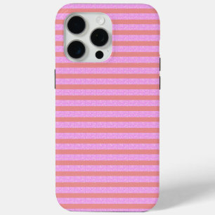 Pink Geometric Stripes  iPhone 15 Pro Max Case