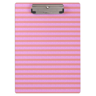Pink Geometric Stripes Clipboard
