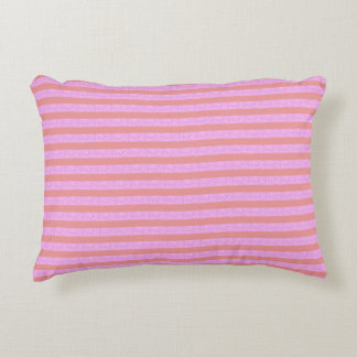 Pink Geometric Stripes  Decorative Cushion